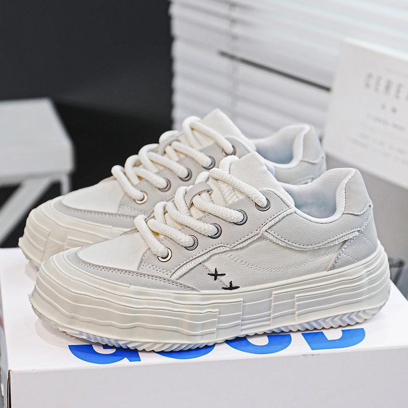 

New casual shoes high sense dissolving shoes versatile outdoor light shoes muffin thick baseplate shoes 44 бежевый