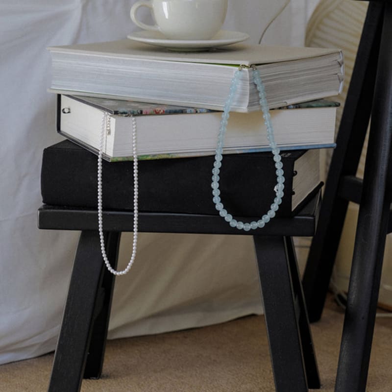 HAS HLD012 Blue Jade Bead Necklace