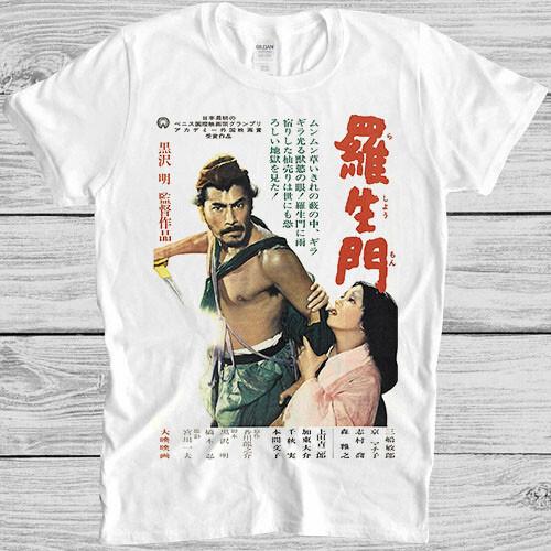 Rashomon Film Poster T Shirt 529 Seven Samurai Akira Kurosawa Gift Tee M