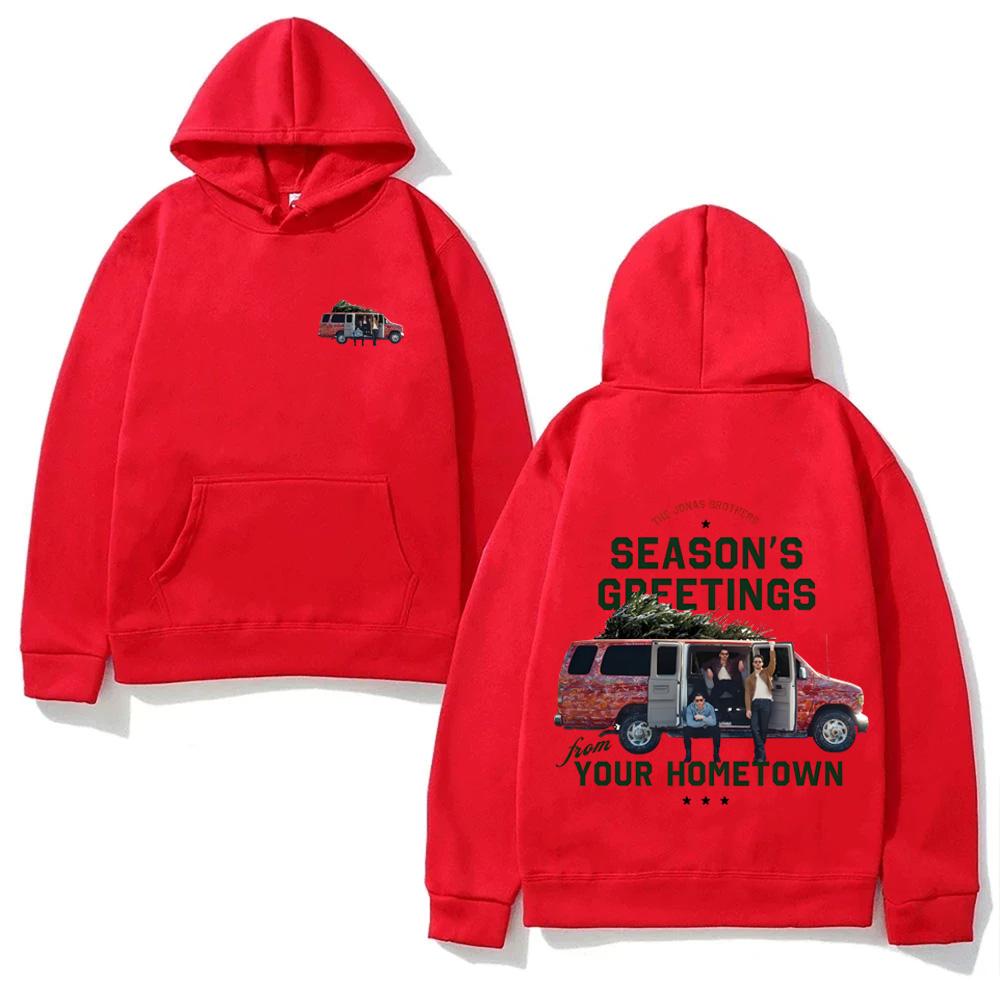 Season's Greetings Jonas Hoodie Jonas Band Same As Official Website Hoodie 2025 Comfortable Gothic Clothes Long Sleeve Tops