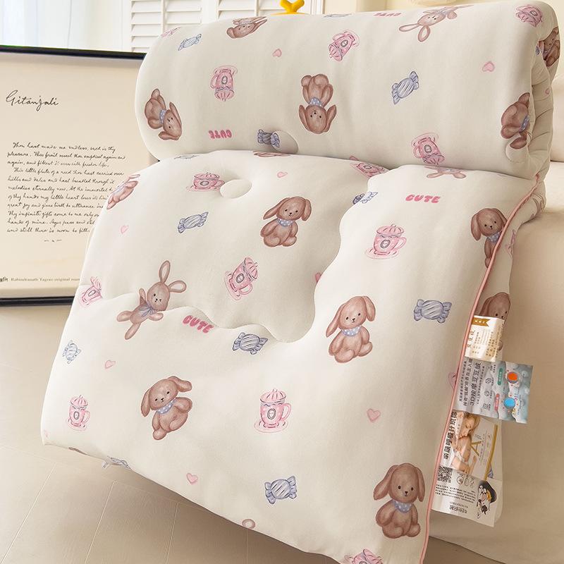 

Соевое одеяло класса А для мам и малышей, трикотажное хлопковое детское пуховое одеяло, одинарное, двойное, утолщенное, осенне-зимнее, соевое одеяло с сердечником 120*150cm