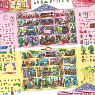 Infeel.Me 2.5D Large Scenery Sticker: Vol. 20 - 3D Cabin Journal Toy - Open for Business