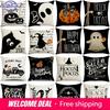 Pumpkin Ghost Print Pillowcase Halloween Decorations Couch Cushion Cover Home Decor Pillow Cover Cojines Decorativos Para Sof