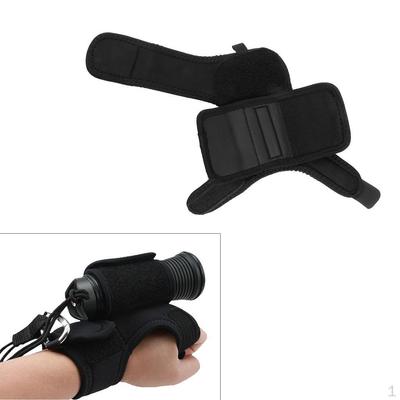 Adjustable Light Holder for Scuba Diving Flashlight - Black