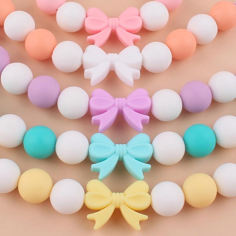 Upgraded Dummy Clip with Knot- for Baby BPA Free Silicone Pacifiers Clip Soother Chain Holders for Boys & Girls Gift