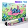 Cute Stitch Aesthetics Anime Mouse Pads XXL Computer Keyboard Carpet Gaming Offices Accessories Non-slip Mat Lockedge Rubber Pad