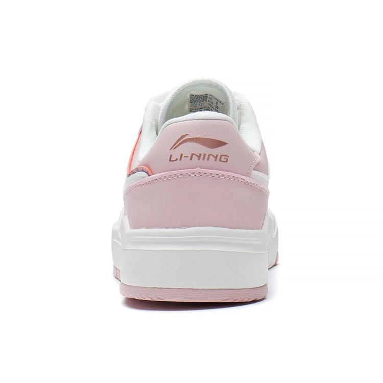 Li Ning ACE Slip Resistant Abrasion Resistant Low top Skateboard Shoes Women's White Pink AGCS032-2