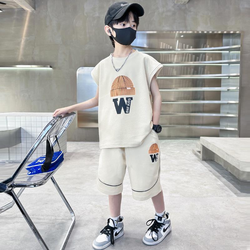 

Boys 2025 Summer Two-Piece Outfit: Cool, Lightweight, Short Sleeves for Kids 130cm