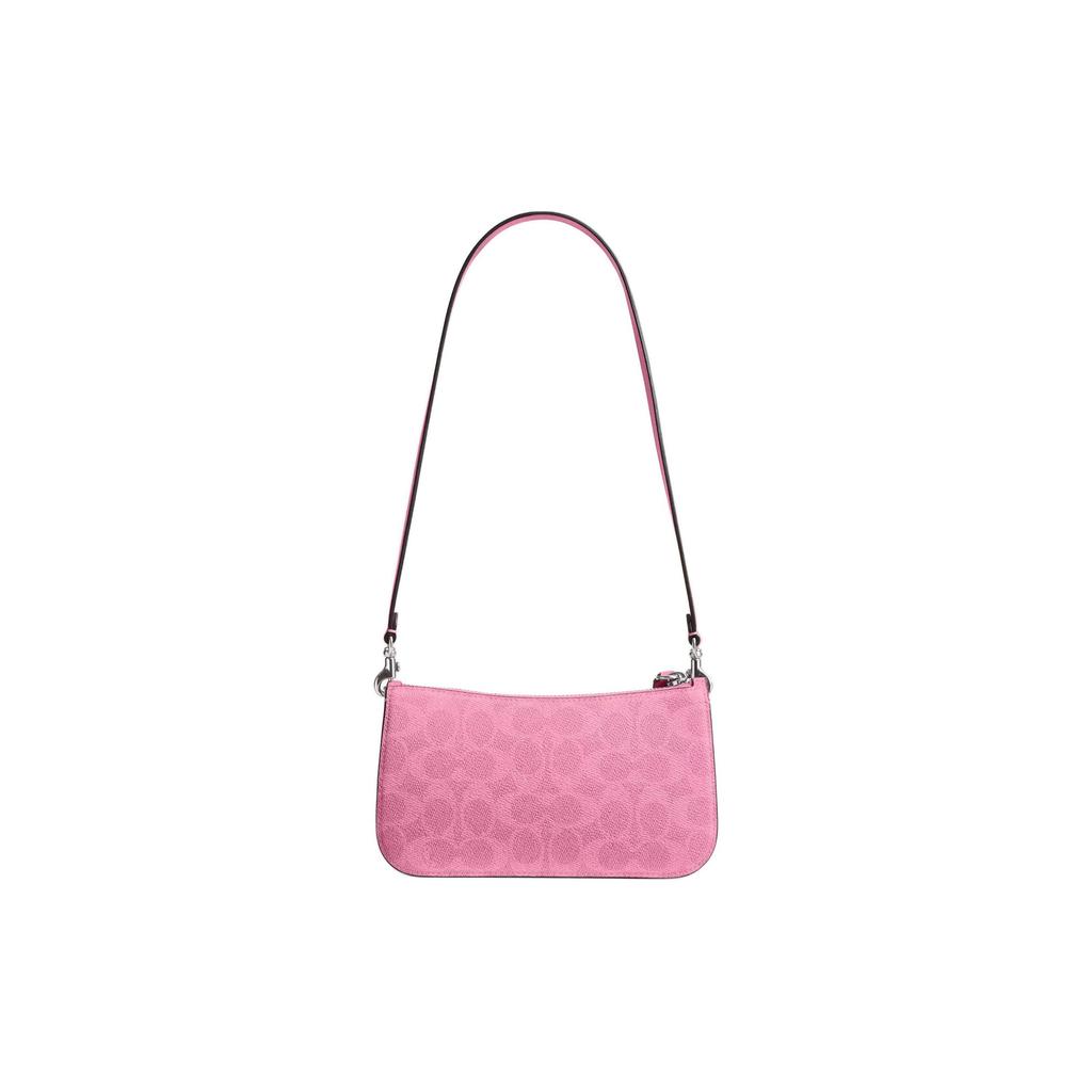 COACH Penn Coated Canvas With Refined Calfskin Crossbody Bag, Shoulder Bag Small Women's Silver & Bright Pink CM568-LHWPU