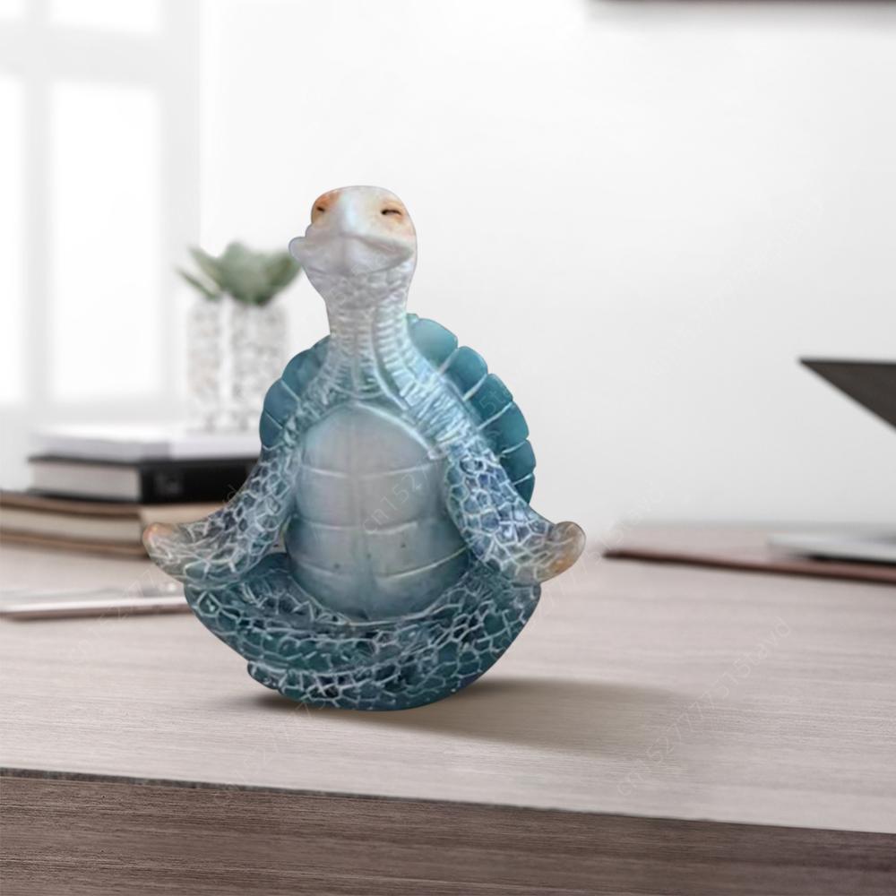 Sea Turtle Yoga Figurine Meditating Turtle Statue Home Garden Decor Meditation Yoga Turtle Figurines Yard Decor