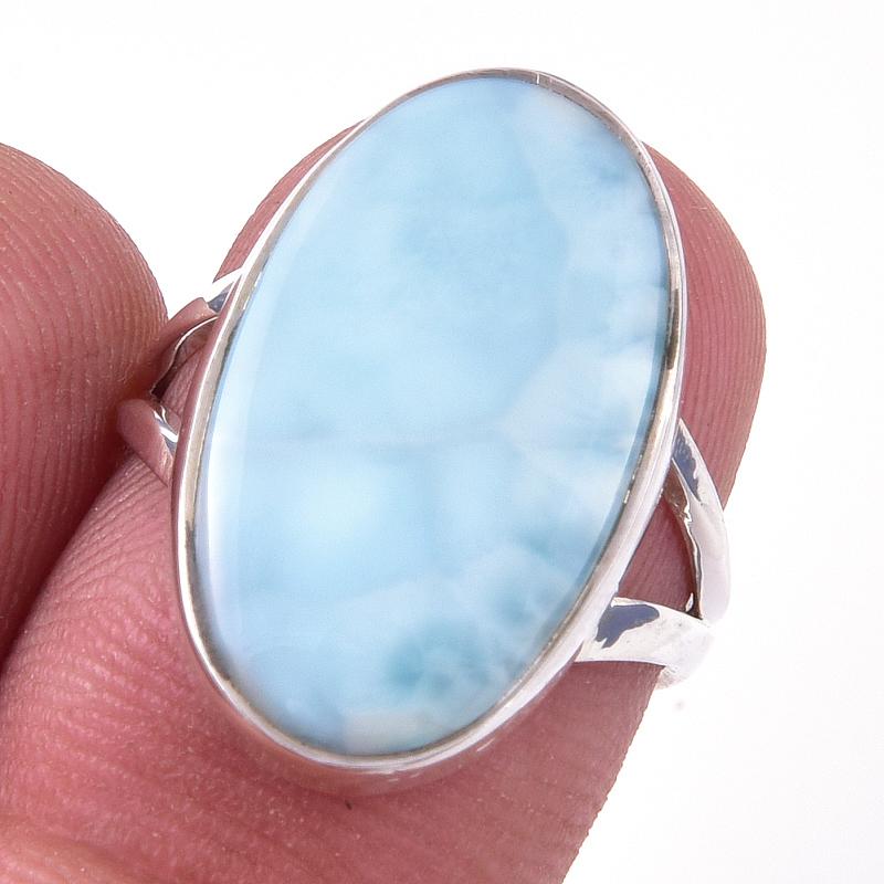 

Кольцо в подарок из стерлингового серебра 925 пробы с драгоценным камнем ларимаром Natural Republic S.6 c0A18