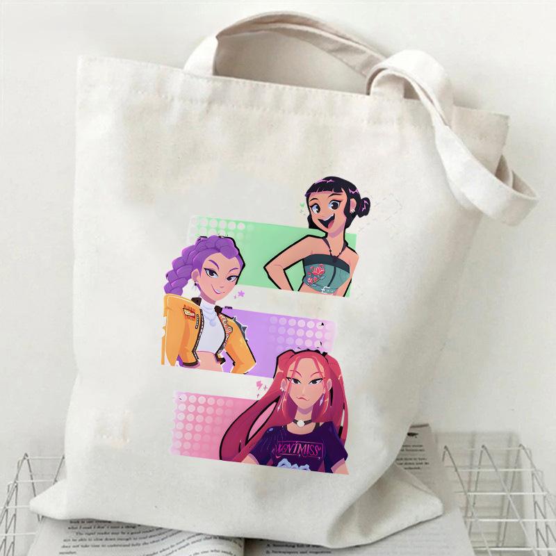 Hot sale Kpop Korean Witch Hunter Girls Group Printed Canvas Bag Student Daily Handbag Shopping Bag