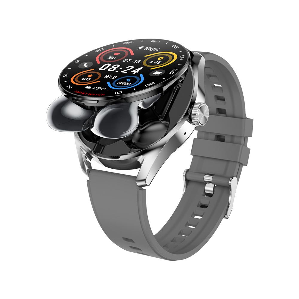 2025 Top Selling Luxury Earphones Smart Watch 2-in-1 Sports Watch Heart Rate Blood Oxygen NFC Band