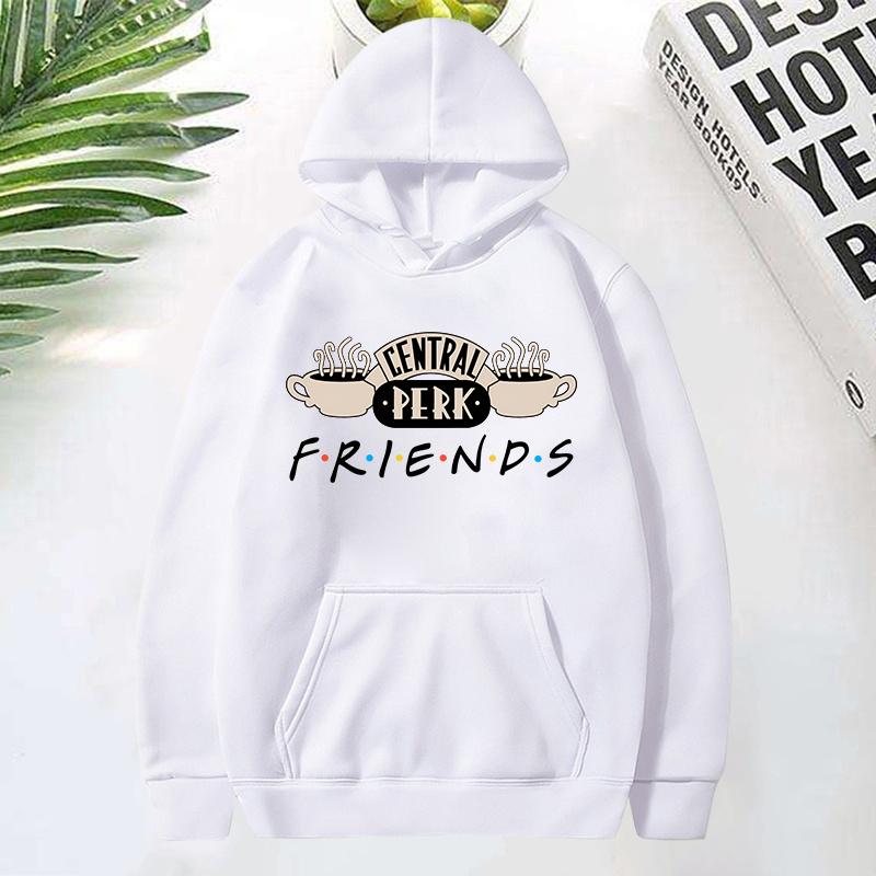 Women Friends TV Show Hooded Sweatshirt Cute Coffee Printing Hoodies Female Autumn Winter Casual Pullover Hoodies Friends Hoodie