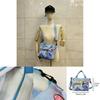 Stylish Canvas Shoulder Bag With Cartoon Design, Blue Color, Medium Size, 3021cm