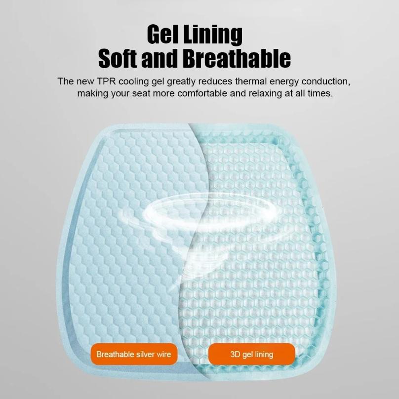 1 Pcs Car Honeycomb Seat Cushion Multifunctional Gel Seat Cushion Breathable Cool Seat Cushion Four Seasons Universal Ice Pad