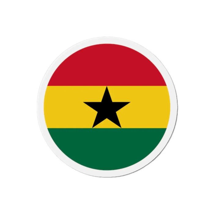 Aimant Rond - Ghana - 9 Cm - 50 Pièces - Multicolore - Résine Synthétique - Mixte
