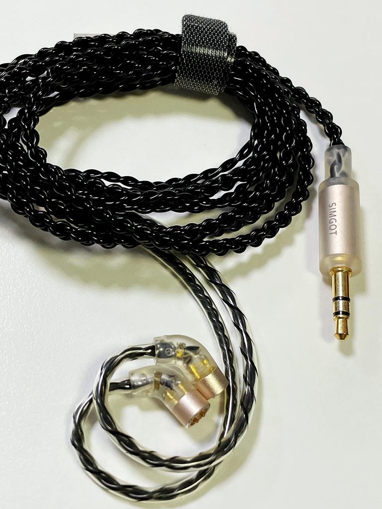 SIMGOT Balanced IEM Upgrade Earphone Replacement Balanced Copper and Single Crystal Copper Hybrid Braided 3.5mm Jack, Cable, Cable, Detachable, 3.5mm