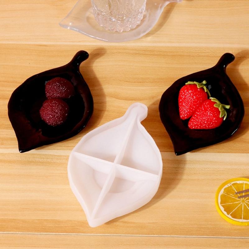 Leaf Resin Mould Ginkgo Jewelry Storage Box Silicone Mold Flower Pot Resin Mold for DIY Crafts Casting Home Decors