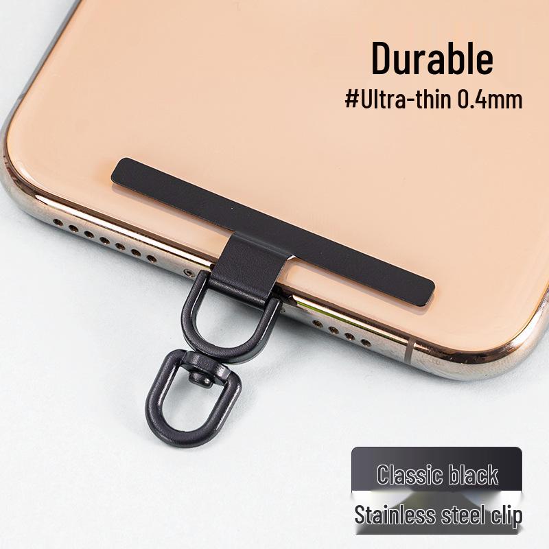 Mobile Phone Gasket with Stainless Steel 360° Rotating Clip & Durable Anti-Lost Hanging Ring