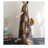 Ladies' Loose Artistic Beach Dress Retro Long Robe