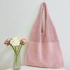 2022 Korean Knit Hollowed Shoulder Handbag - Women's Large Capacity Trendy Tote