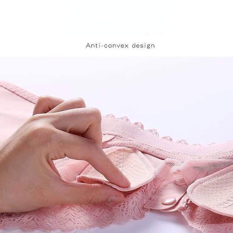 Reggiseno Allattamento Raccoglie Anti Cedimento Lingerie Sexy in Pizzo per Donne Incinte Allattamento Postpartum Intimo Sottile Top Anteriore con Fibbia Apribile