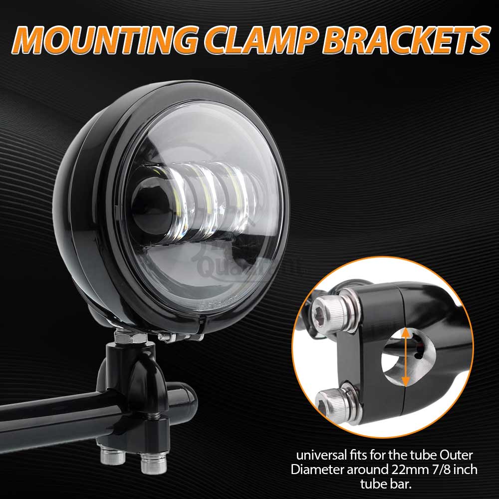 Motorcycle Modification Accessory Fog Lights 4.5'' waterproof LED Auxillary Headligh Chrome For BMW R 18 B R18B R18 2021-2024