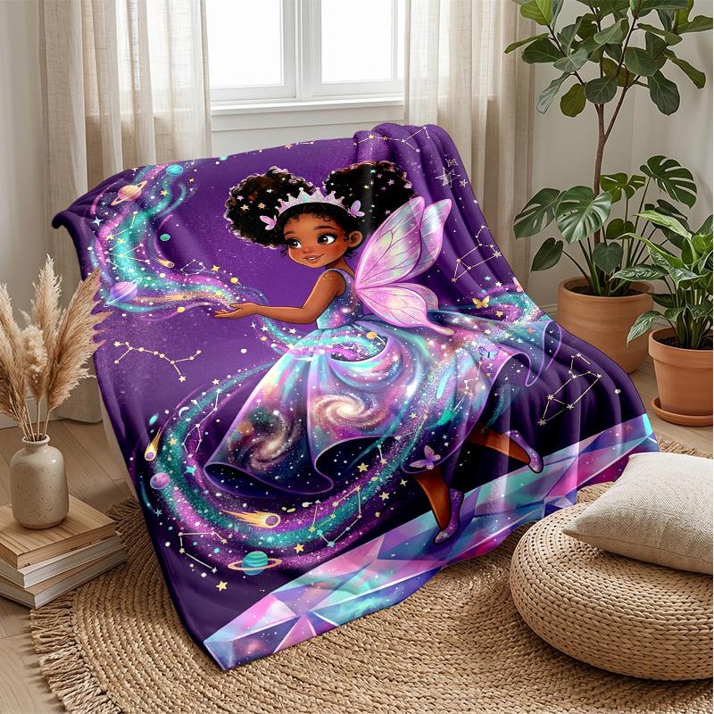 Fairy Tale Adventure Theme Blanket Lightweight Warm Flannel Blanket Decorative Throw Blanket for Home Decoration