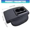 Upgrades Leather Auto Armrest Cover with Built In Drink Holder & Smartphone Stand Vehicle Console Lid for Long Trip