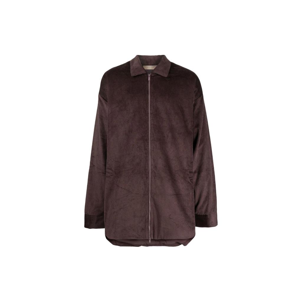 Fear of God Essentials Corduroy Shirt Jacket Plum Men Outerwear Brown 202BT224125F