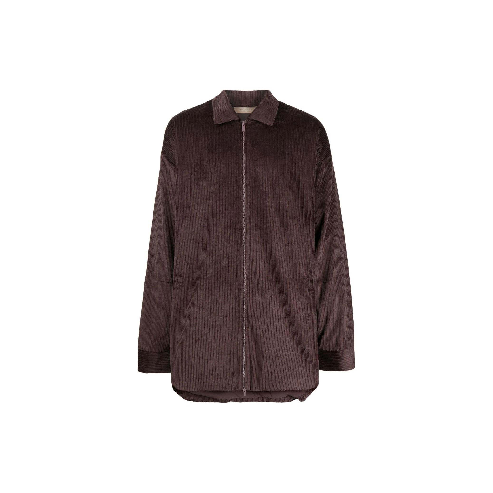 

Fear of God Essentials Corduroy Shirt Jacket Plum Men Outerwear Brown 202BT224125F M