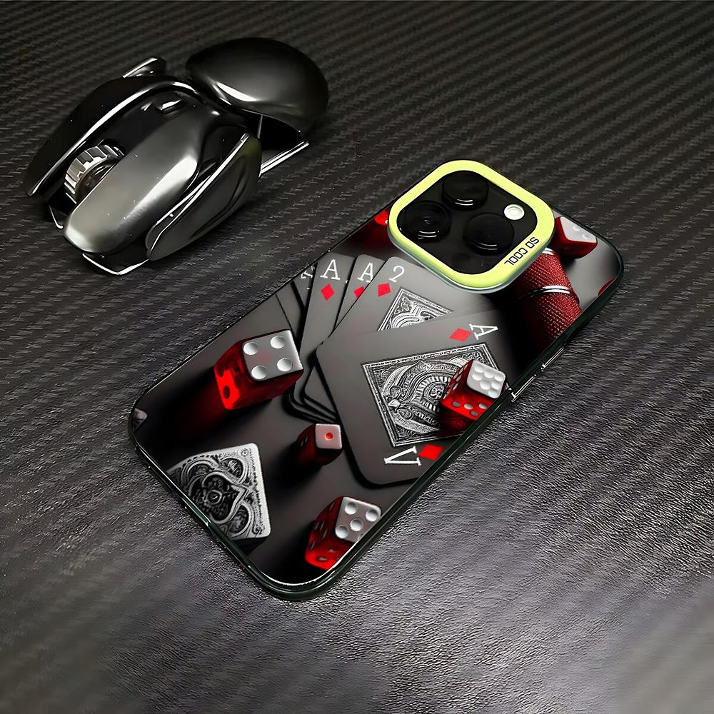 Dice Poker Cherry Pattern Phone Case for Samsung Galaxy A16 A06 A35 A55 A25 A05S A15 A56 A54 A36 A34 A24 A26 A14 A05 A04 4G 5G