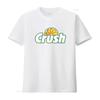 Retro Style Orange Crush Logo T Shirt for Men and Women vintage Washed homme Slightly fashion Stretched Versatile Unisex