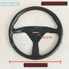 SIBEIKE 350mm PU Steering Wheel JDM Universal Flat Racing Sports Steering Wheel
