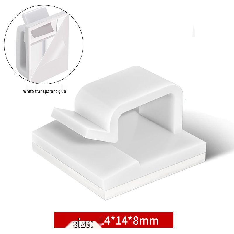 R-Type Self-Adhesive Cable Clip for Secure Wire & Network Cable Management