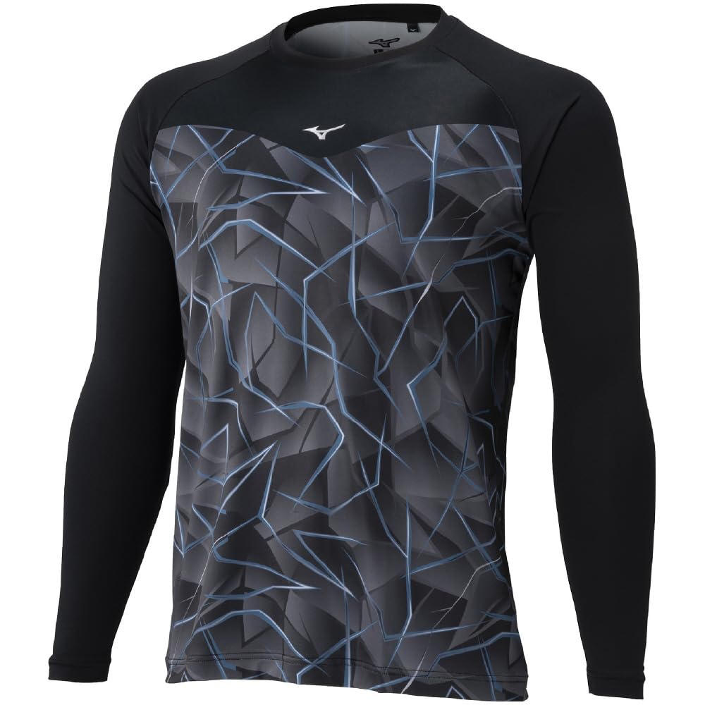 

MIZUNO Global Elite Графическая футболка с длинным рукавом для бейсбола и Размер Черный (Низкий вырез, Рукав) Софтбол, 12JADP88, L, чёрный