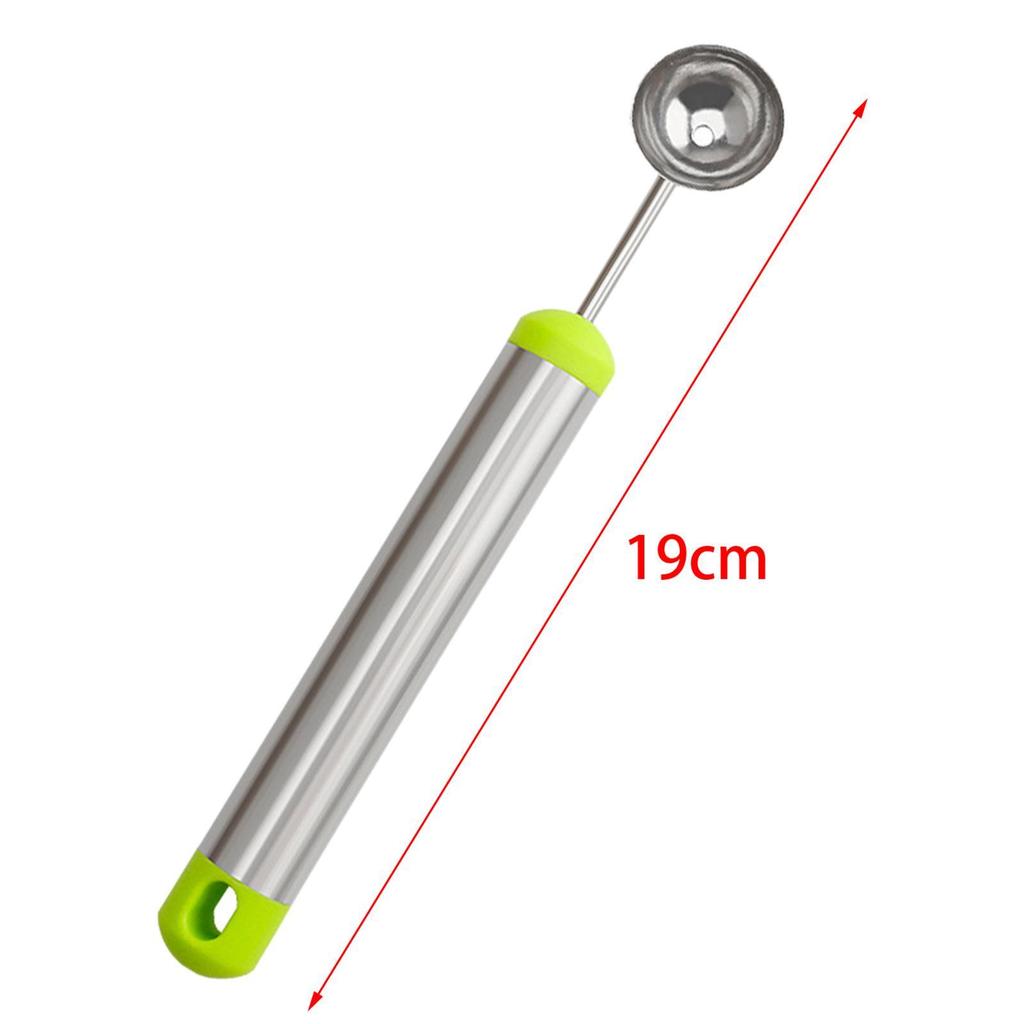 Stainless Steel Melon Baller Spoon and Portable Watermelon Puncher Cutter Fruit Core Remover Kitchen