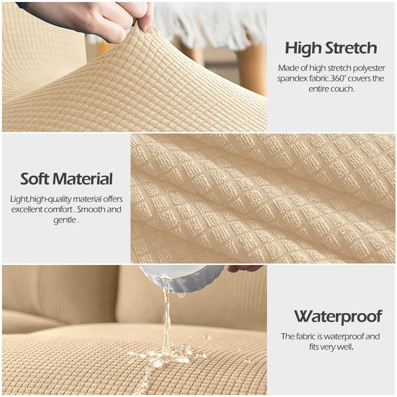 Waterproof Chair Cover Polar Fleece Stretch Cushion Dining Chair Cover Case Easy Install Furniture Protector 1 Pcs Home Decor