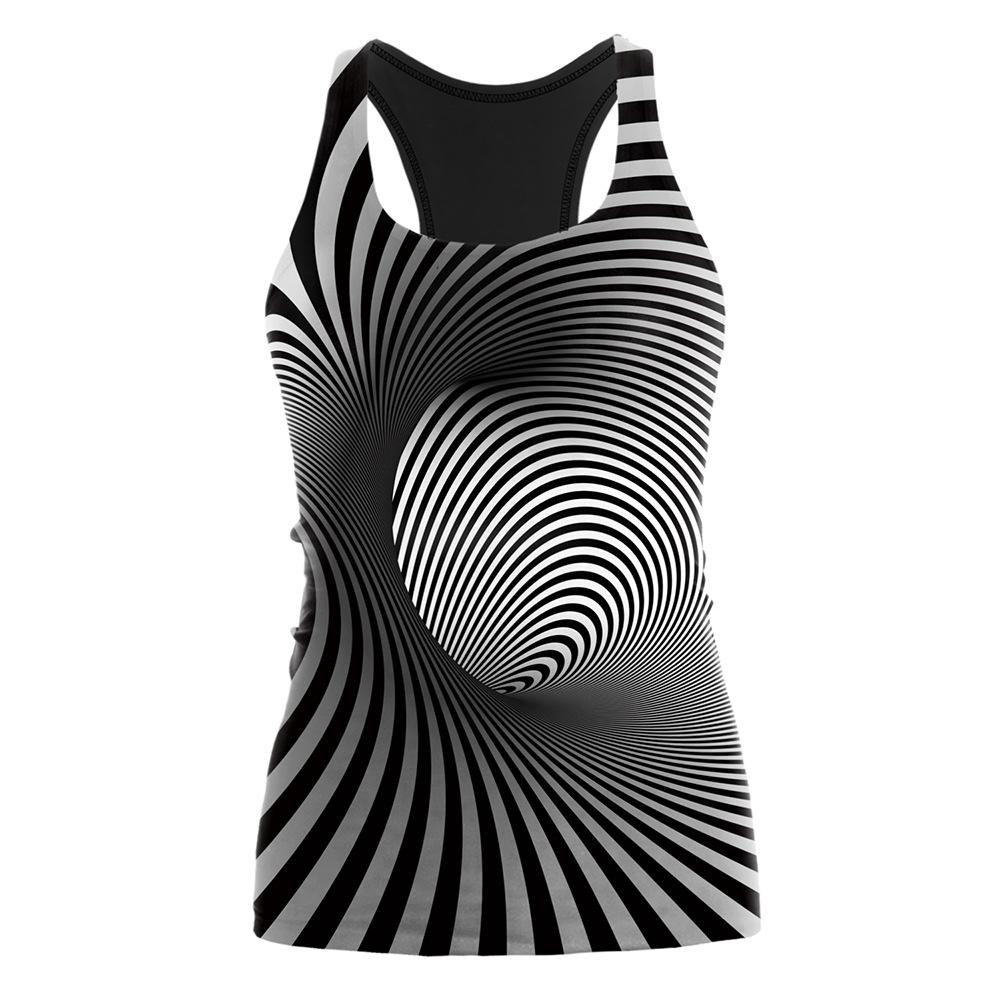 Summer Beach Vest Printed Halloween Ladies Sports Yoga Vest