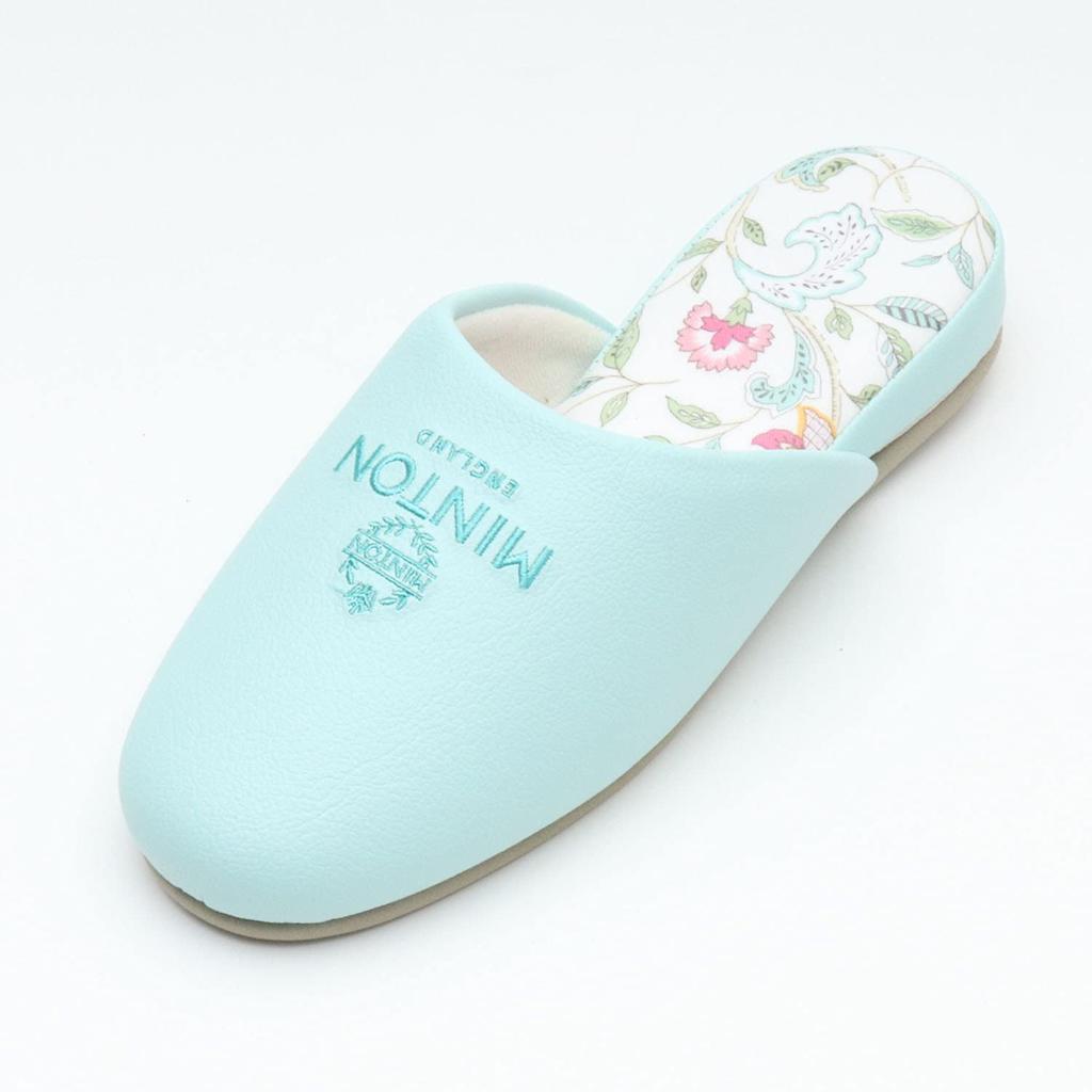 Kapcie Minton powlekane kwiatami Haddon Hall (Zielony)