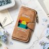 Women Retro Summer Sunset Pattern Long Wallet Large Capacity Card Holder Purse