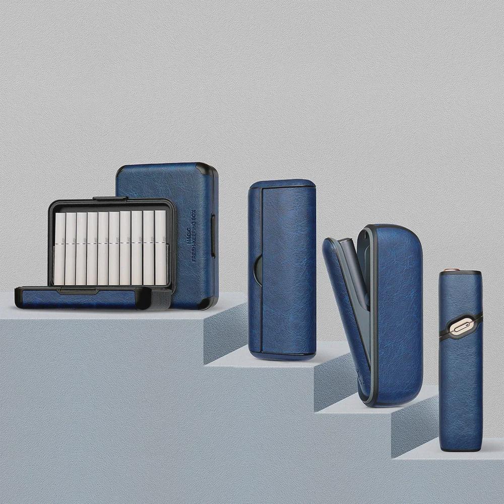 Kompatible dekorative Anti-Fall-Lederhülle für ILUM PRIME Heat-Not-Burn-Gerät und Ladehülle