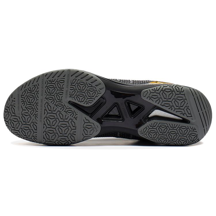 New LiNing Thunder Series Thunder CL Anti Slip Wear Resistant Low Top Badminton Shoes Unisex Black AYAS034-1