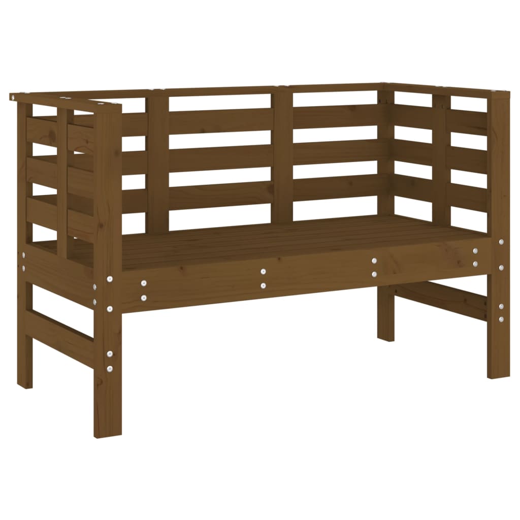 Vidaxl Garden Bench, Honey, 111.5X53X71 Cm, Solid Pine Wood