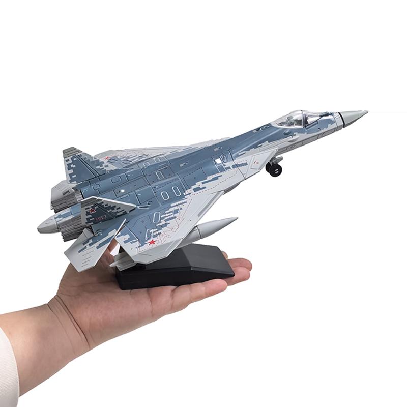 Avion de luptă SU-57S 1/72 Plastic de asamblat Model de avion militar Plasare acasă Colecție decorativă Cadou creativ (inclusiv baza