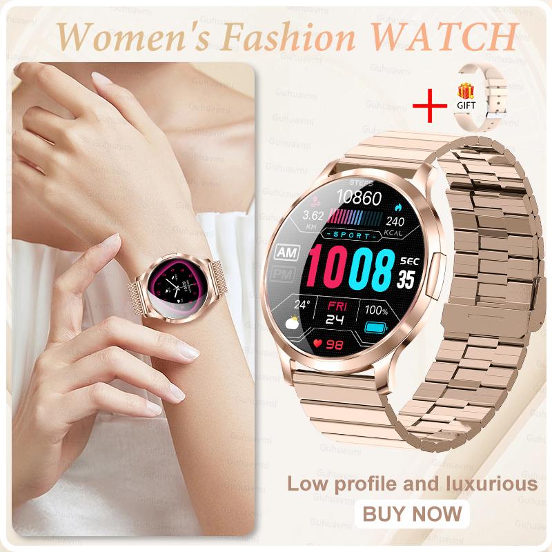 NEW Ultra-thin Body Fashion Smart Watch 1.32"AMOLED HD 3D Screen Women's Health Heart Rate Bluetooth Call Woman Smart Watch