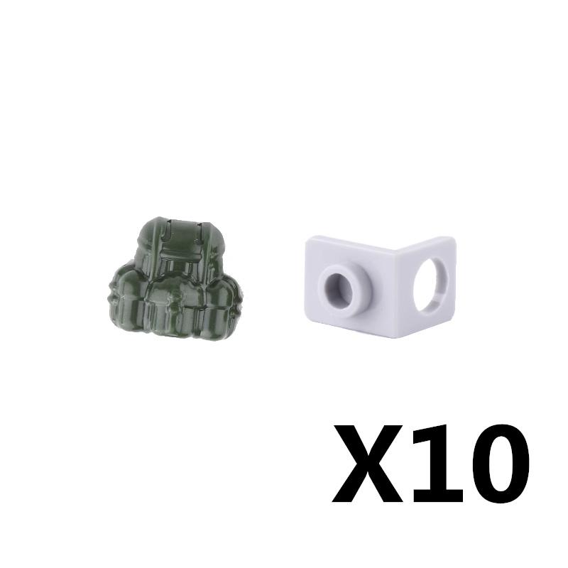 MOC Military Modern Weapon Accessories Building Blocks Character Backpacks Helmets Vests Armors Night Vision Devices Bricks Toy