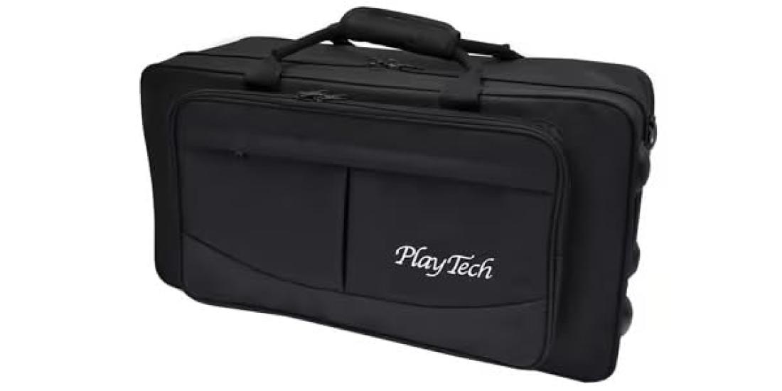 

PLAYTECH Double case for trumpet, semi-hard type, can hold 2 mouthpieces, black
