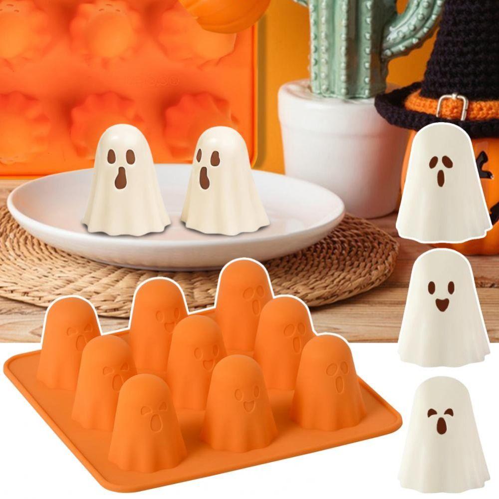 Non-Stick Halloween Ghost Chocolate Molds Reusable Ghost Ice Mould  Halloween Party